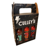 Culley's Grab N Go Pack (front view) - Sweet Chilli, Spicy Sriracha, Carolina Reaper.