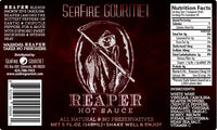 Seafire Reaper Hot Sauce label.