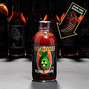 Da'Bomb Beyond Insanity as seen on Hot Ones. It's Da Bomb! Arrow shows it's over 100K Scovilles