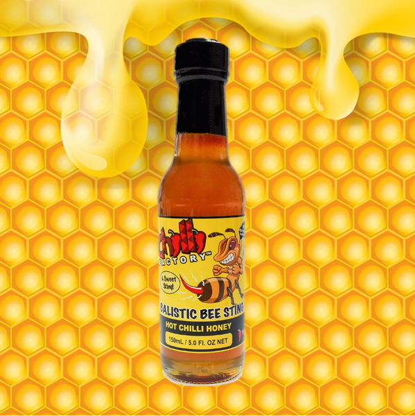 The Chilli Factory's "Balistic Bee Sting" Hot Chilli Honey, 150ml bottle