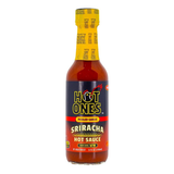 Bottle of Hot Ones Pickled Garlic Sriracha hot sauce on a white background - buy online Australia | Blonde Chilli