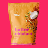 30g sachet of Aunty Jenny Butter Chicken Blend on a pink background. Available to buy online in Australia at Blonde Chilli.