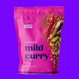 30g sachet of Aunty Jenny Mild Curry blend on a purple background. Available to buy online in Australia at Blonde Chilli.