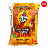 A 50g bag of Blair's Hot Honey Sauce cauldron cooked potato chips with a x10 badge. Buy online in Australia at Blonde Chilli.