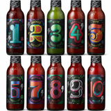 Culley's complete set of hot sauces from No.1 to No.10 on a white background Hot Sauce - buy online Australia| Blonde Chilli