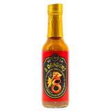 A bottle of 8 Dragons Hot Chili Sauce as featured on Season 30 of Hot Ones. Buy Hot ones online in Australia at Blonde Chilli.