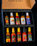Collection of Hot Ones Season 30 hot sauce bottles in challenge gift box. Buy Hot ones online in Australia at Blonde Chilli.