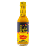 A bottle of Hot Ones Sweet Scotch Bonnet Tropical Amarillo hot sauce as featured on Season 30 of Hot Ones. Buy Hot ones online in Australia at Blonde Chilli.
