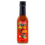A bottle of Hot Salsa Vibes hot sauce as featured on Season 30 of Hot Ones. Buy Hot ones online in Australia at Blonde Chilli.