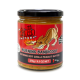 A jar of The Chilli Factory 'Burning Bandicoot' extreme hot chilli peanut butter - buy online Australia | Blonde Chilli