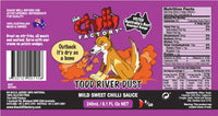 The Chilli Factory Todd River Dust Mild Sweet Chilli Sauce. Australian Hot Sauce sold by Blonde Chilli Australia.