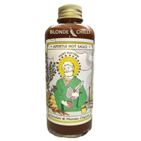 Apostle Hot Sauce Chocolate and Manuka Chipotle Hot Sauce. Now available at BLONDE CHILLI.