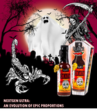 Blair's Ultra Death made with Carolina Reaper, Serrano, Habanero, Cayenne chillies. Shop Blairs Death Sauces at Blonde Chilli.