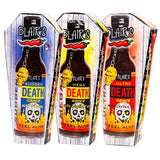 Blair's Ultra Death Sauce, Blair's Mega Death Sauce and Blair's Sudden Death Sauce. Death Row. 3 Blair's super-hot sauces. Available in Australia at BLONDE CHILLI.