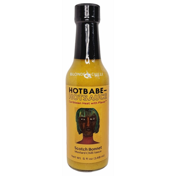HotBabe-HotSauce Scotch Bonnet Mustard Chilli Sauce. Caribbean Heat with Flavour.