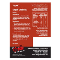 The Spice Factory Cajun Spice Mix Recipe and Nutritional Label. Buy it at Blonde Chilli, Australia.