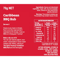 The Spice Factory Caribbean BBQ Rub. Buy it at Blonde Chilli, Australia. Buy wholesale or retail today. Recipe Idea and Nutritional Panel.