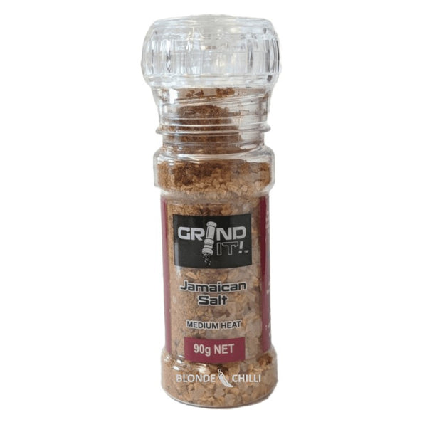 Grind It! Jamaican Salt. 90g NET in a handy grinder.