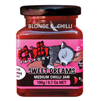 The Chilli Factory Sweet Dreams Medium Chilli Jam. Australian Hot Sauce sold by Blonde Chilli Australia.