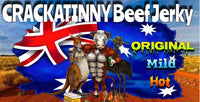 Crackatinny Beef Jerky available to buy at Blonde Chilli. Original, Mild and Hot.