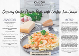 Recipe for Creamy Garlic Prawn Pasta with Scallop Sea Sauce