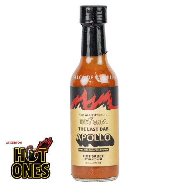 First We Feast presents The Last Dab APOLLO Hot Sauce by HEATONIST. Made exclusively for Hot Ones. Buy The Last Dab Hot Ones sauce at Blonde Chilli.