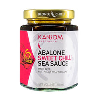 Kansom Australia's Abalone Sweet Chilli Sea Sauce made with Australian Wild Abalone. 150ml glass jar.