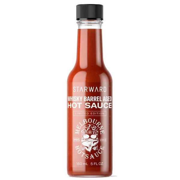 Melbourne Hot Sauce - STARWARD Whisky Barrel Aged Hot Sauce. Now available at Blonde Chilli.