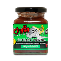 The Chilli Factory | Outback Storm Hot Roast Tomato Chilli Basil Relish