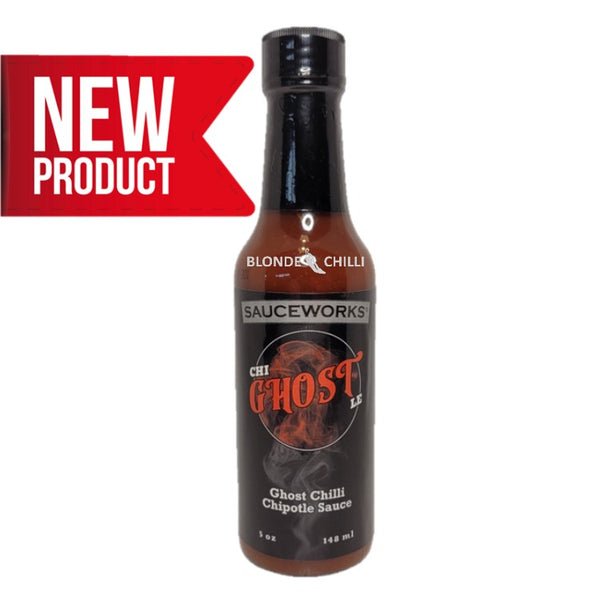 Sauceworks CHI-GHOST-LE Ghost Chilli Chipotle Sauce is a new product now available to buy at BLONDE CHILLI in Australia.
