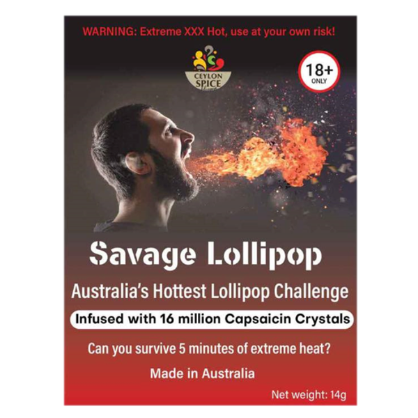 Savage Lollipop Challenge | Made with 16 million Scoville Capsaicin Crystals