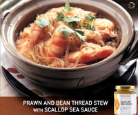 Prawn and Bean Thread Stew with Scallop Sea Sauce.