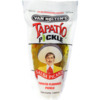 Van Holten's Tapatio Flavoured pickle in a pouch (front view)