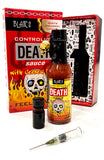 Blair's Death Sauce - Controlled Death - with 10.3 million scoville exctract included in the pack. Control your heat level!! Available to buy in Australia at Blonde Chilli.  Syringe included!